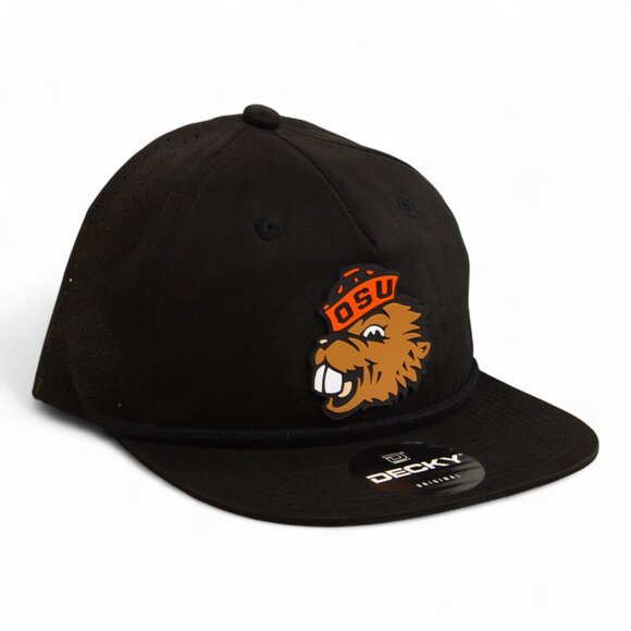 Oregon State Beavers Benny 3D Perforated Rope Hat- Black - Picture 2 of 3